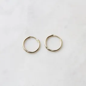 14k Yellow Gold Large Thin Huggies