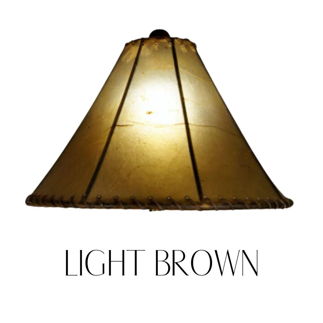 18" Pyramid Raw Hide Lamp Shade