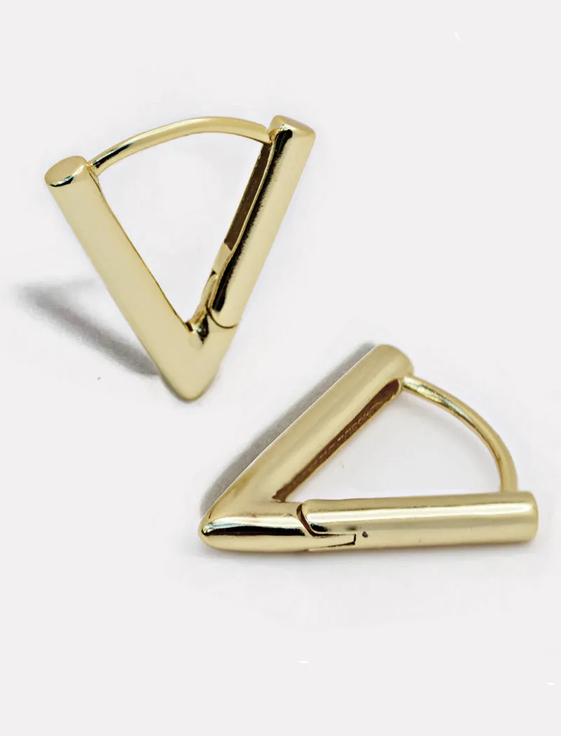 ACHIEVE Triangle Huggies Earrings | Gender Neutral