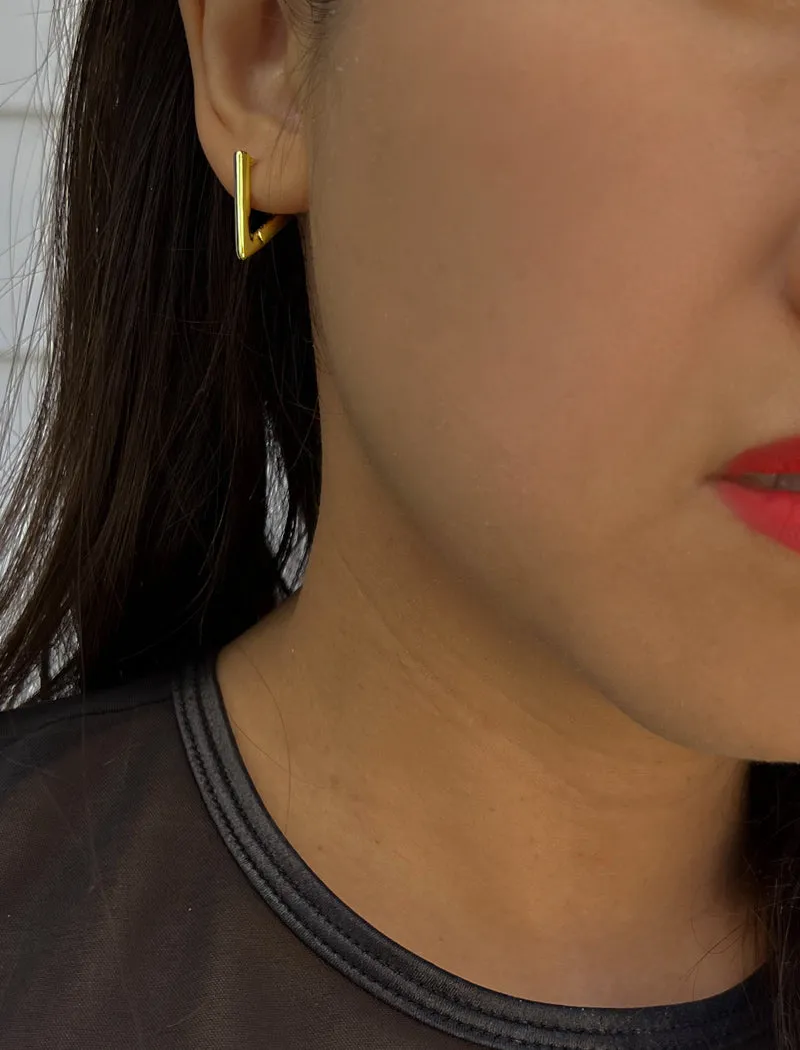 ACHIEVE Triangle Huggies Earrings | Gender Neutral