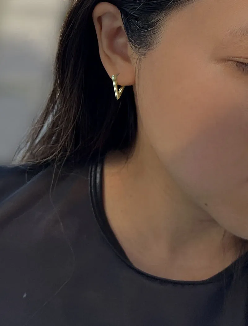 ACHIEVE Triangle Huggies Earrings | Gender Neutral