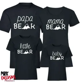 Bear Family Matching T-Shirts - Black (MRK X)