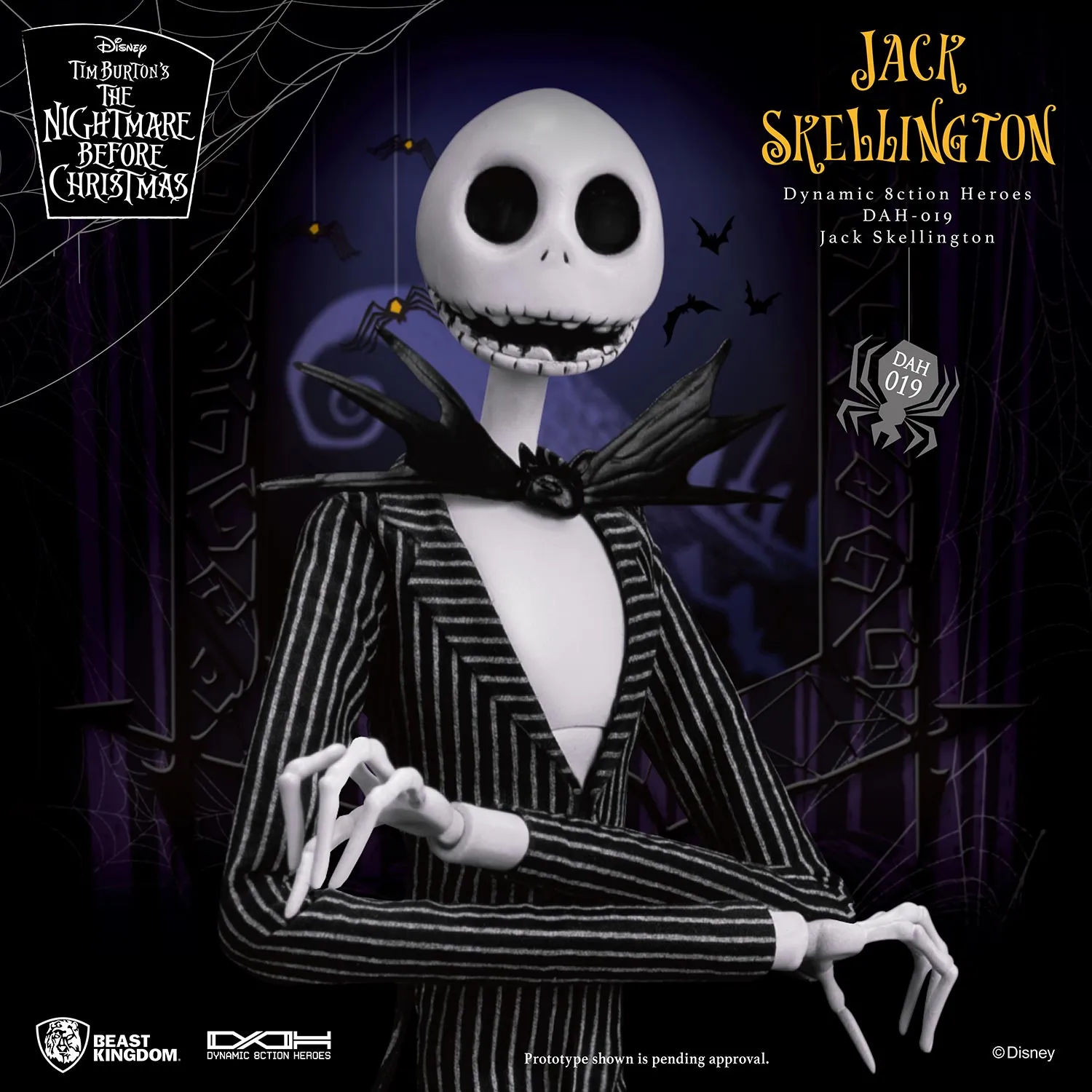 Beast Kingdom DAH-019 Disney The Nightmare Before Christmas: Jack Skellington Dynamic 8ction Heroes Action Figure