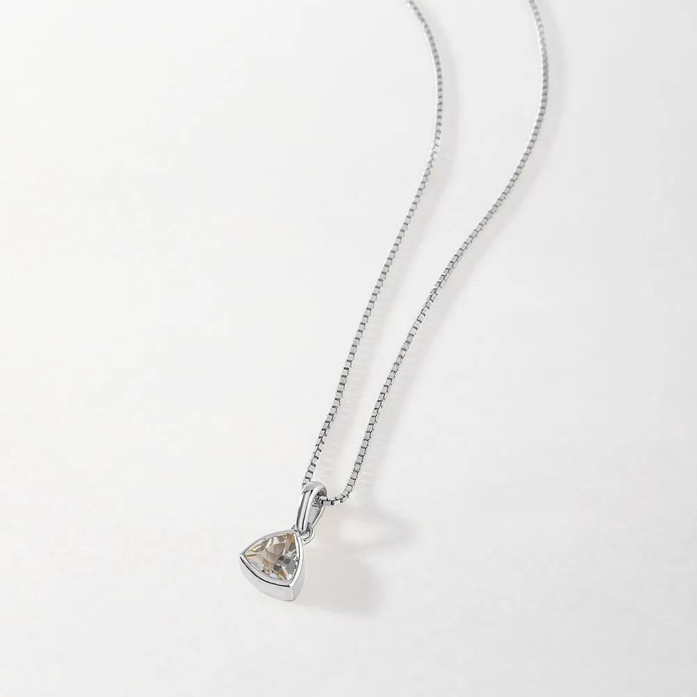 Birthstone Necklace - Silver