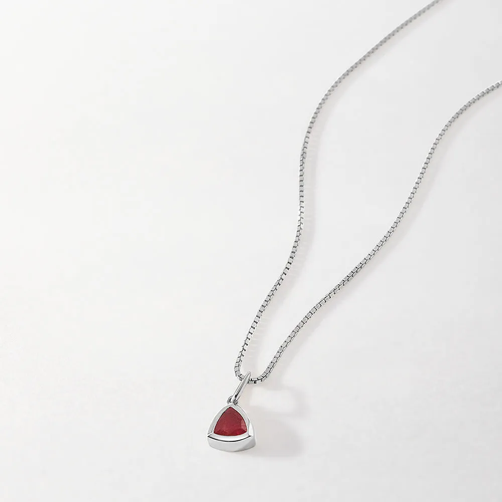 Birthstone Necklace - Silver