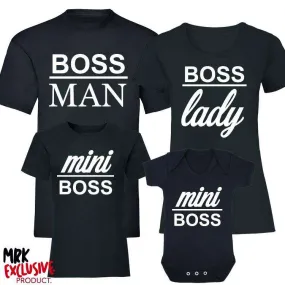 Boss Family - Matching Black T-Shirts (MRK X)