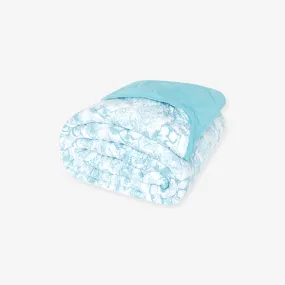 Charlotte Anne & Spring Dusk Blue Reversible Quilted Patoo Blanket