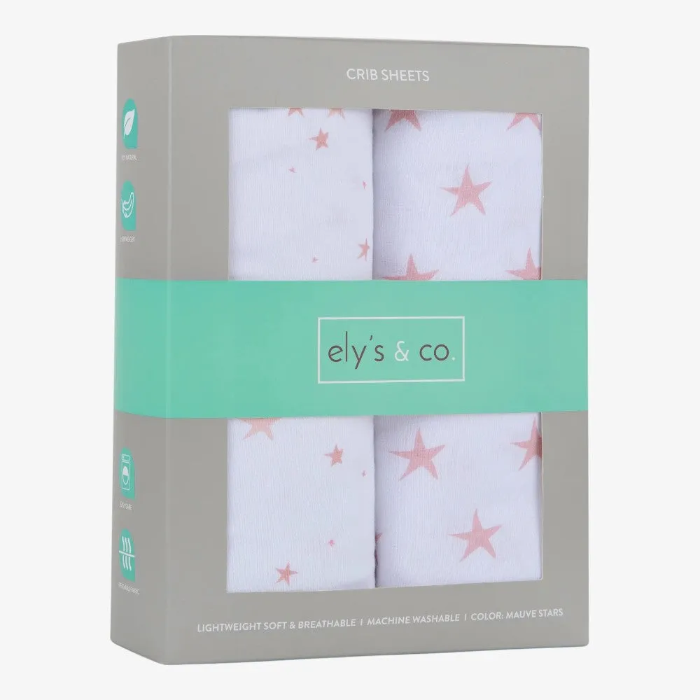 Crib Sheet 2Pack - Mauve Star