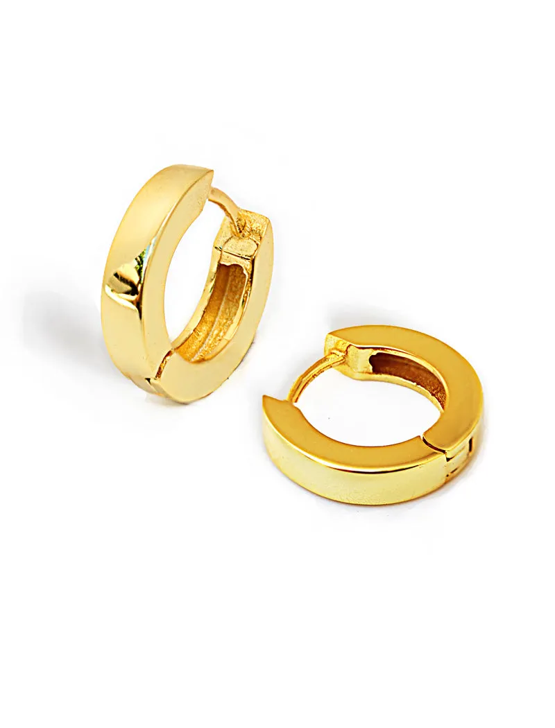 ESSENTIAL 18K Gold Over Sterling Silver Mini Huggies Earrings