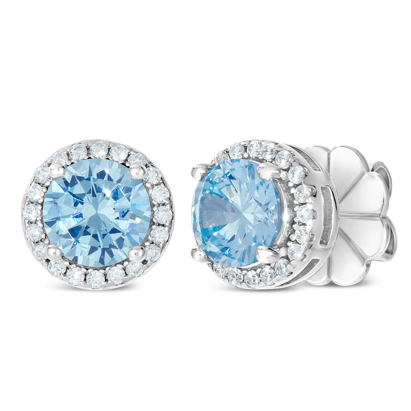 Hello, Halo 2 Carat Diamond Crystalline Studs