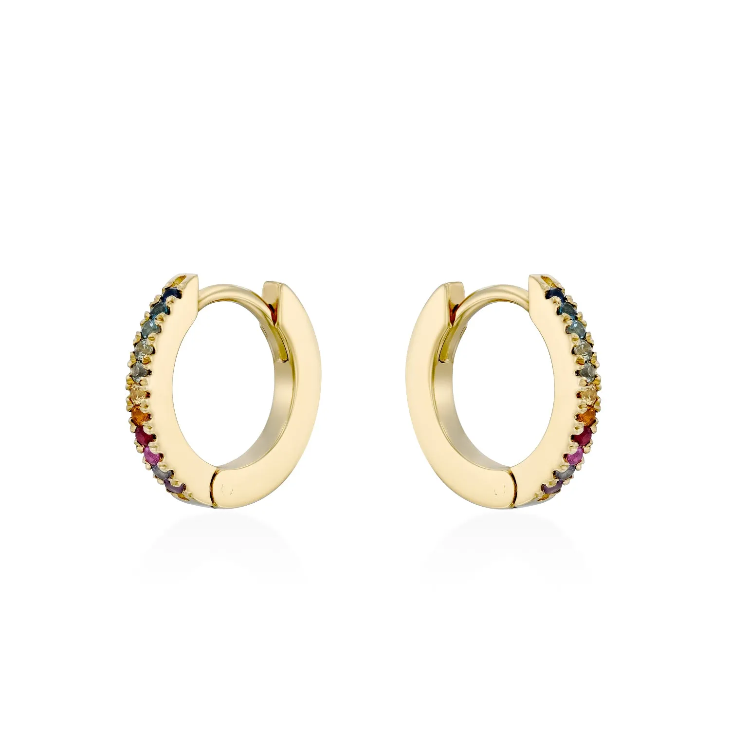 Khloé Medium Hoop Gold Earring rainbow