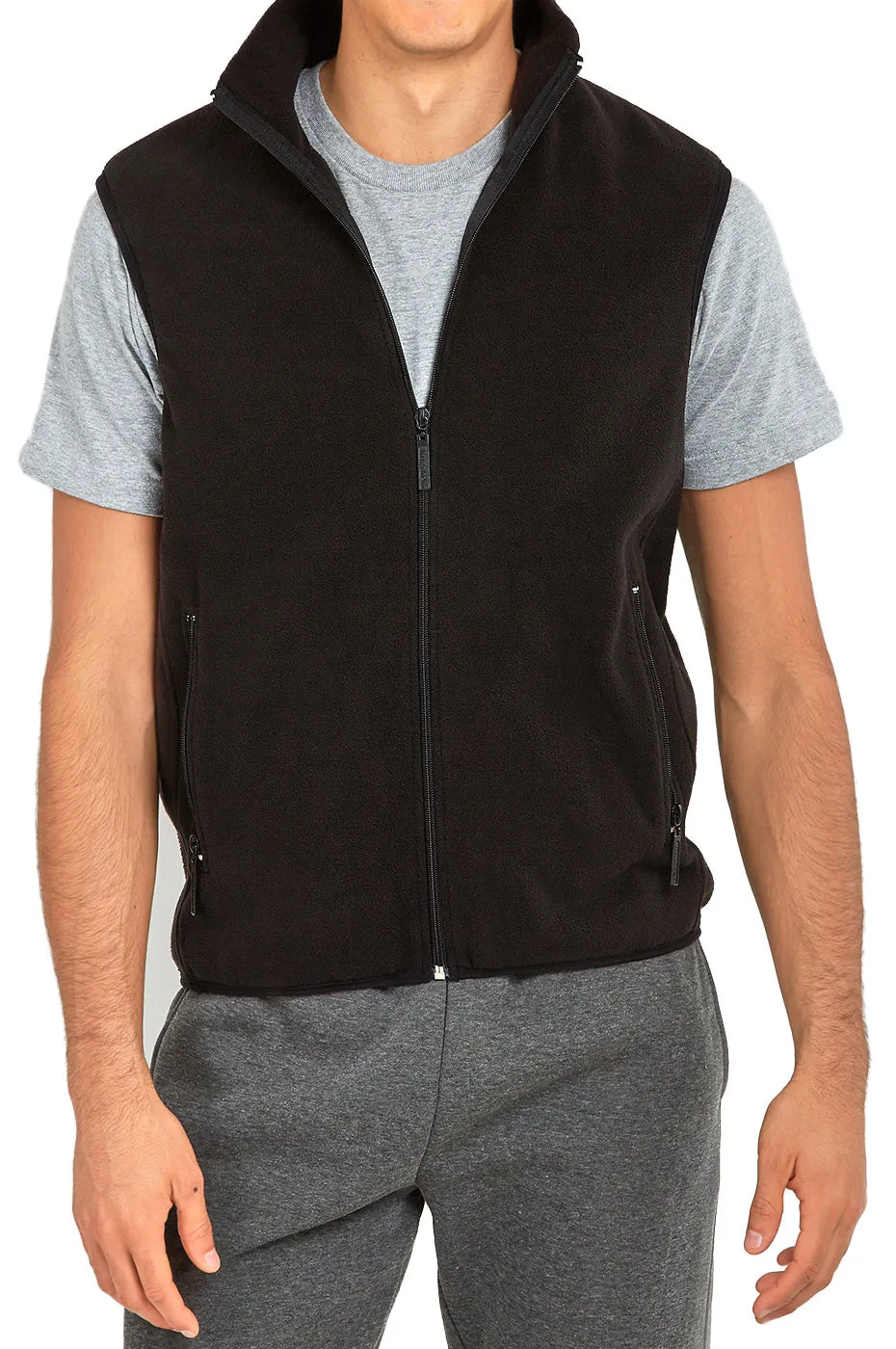 KNOCKER MEN'S POLAR FLEECE VEST (PF1500_BLACK)