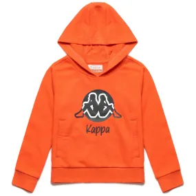 LOGO DEONI KID - Fleece - Jumper - Boy - ORANGE FLAME