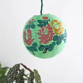 Lotus Shade Paper Lantern - Small Green