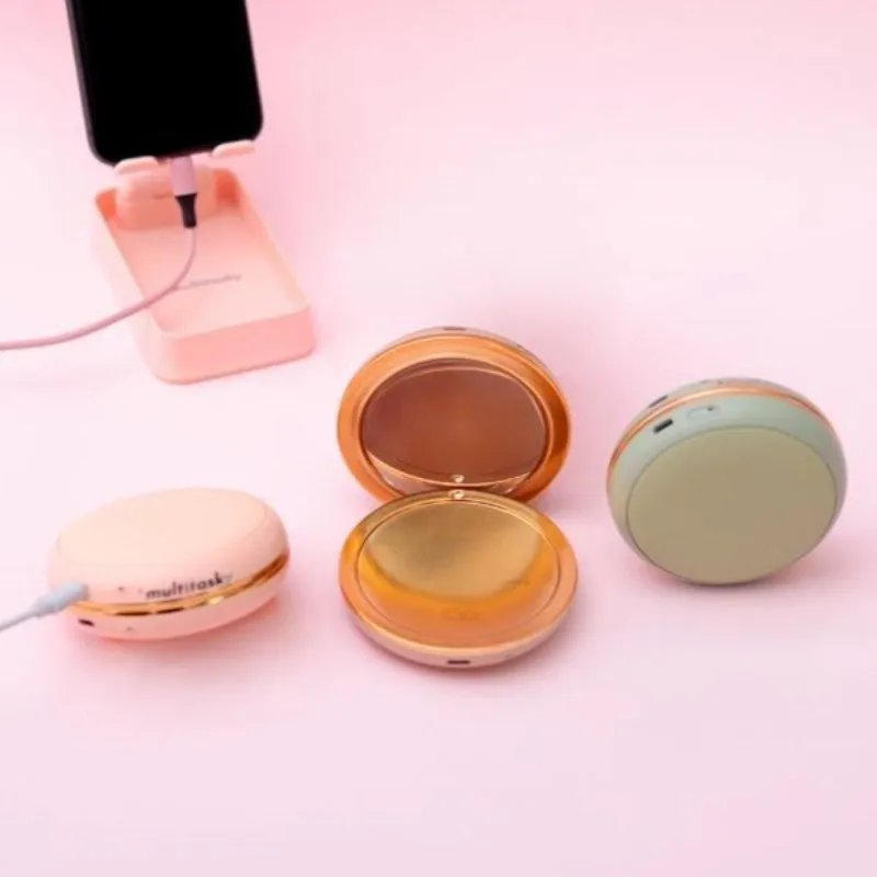 Macaron Cute Power Bank / Hand Warmer with Mirror