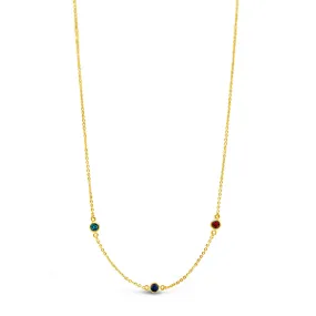 Petite Birthstone Bezel Necklace