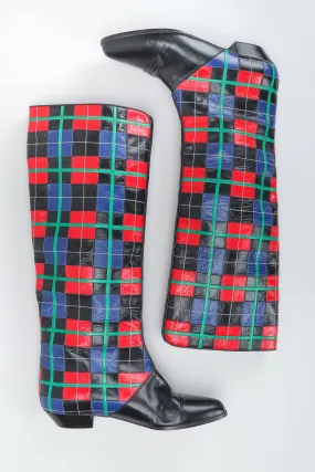 Plaid Spat Boots