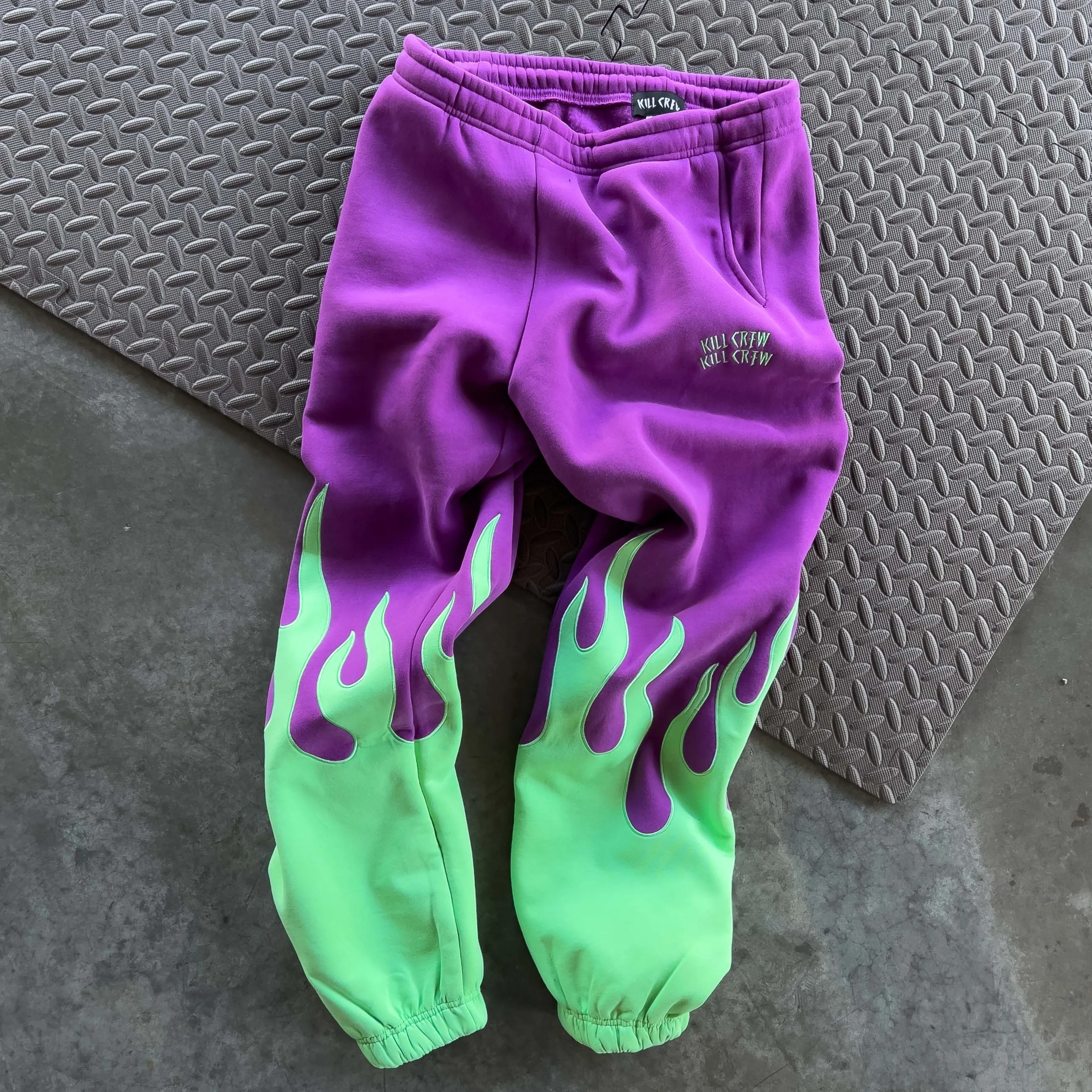 PREMIUM HEATER SWEATS - PURPLE / GREEN