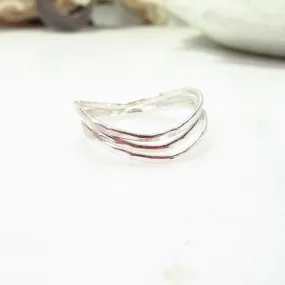 Rings Bent Hammered 1mm wide Choose Your Metal and Size