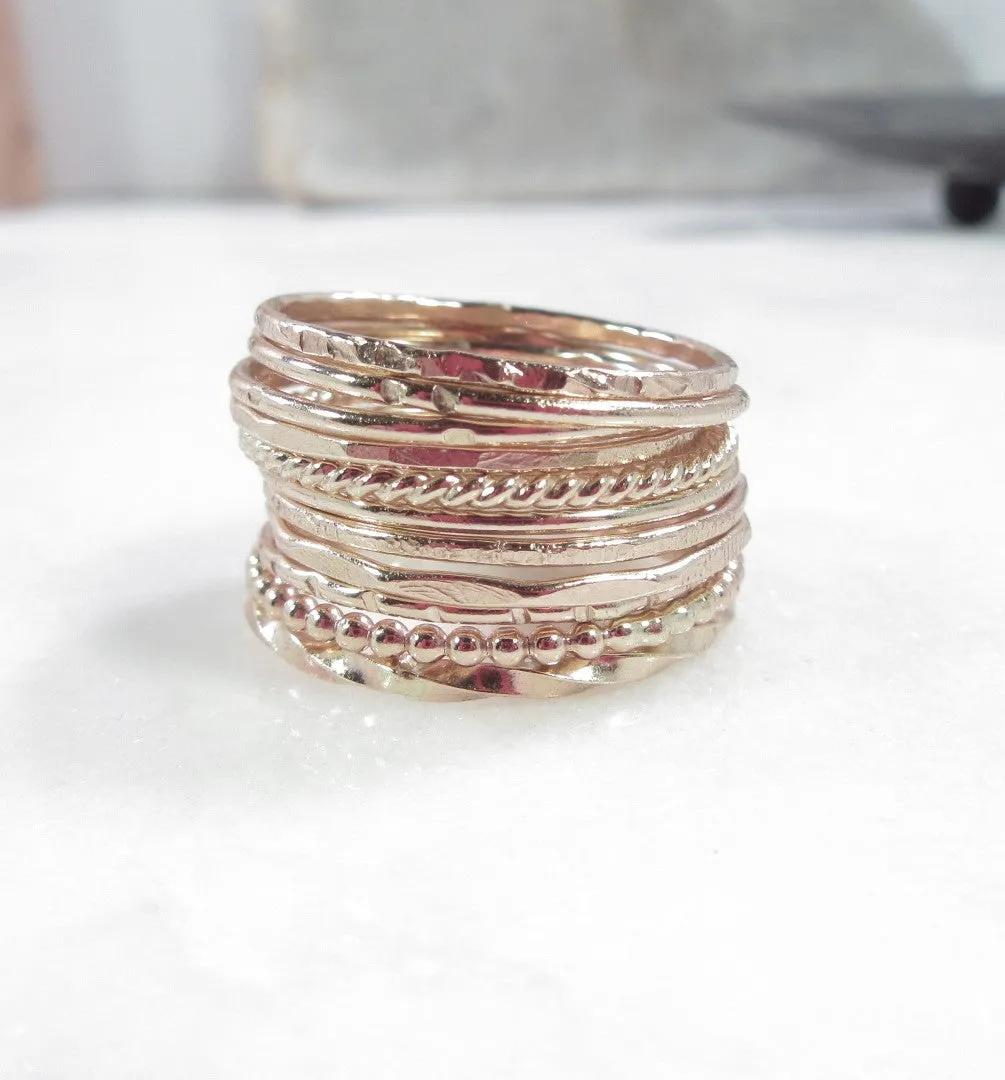 Rings Flattened 1mm wide Choose Your Metal and Size