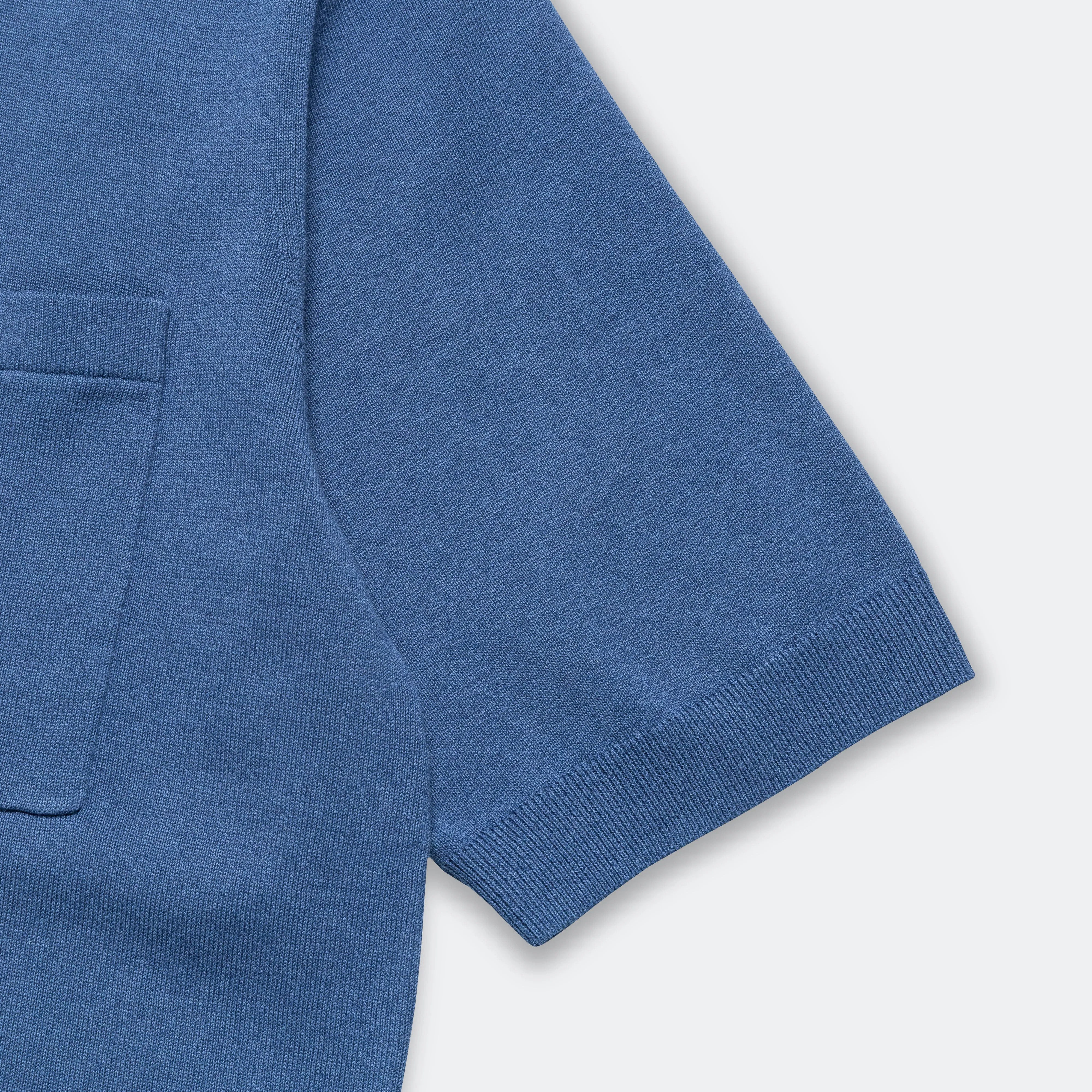 Rollo Cotton Linen SS Shirt - Calcite Blue