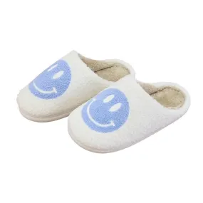 smiley slipper in blue