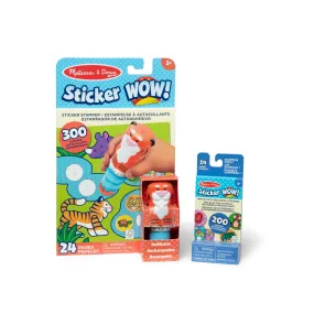 Sticker WOW!™ Tiger Bundle: Activity Pad & Sticker Stamper   Mini Activity Pad and 200 Refill Stickers