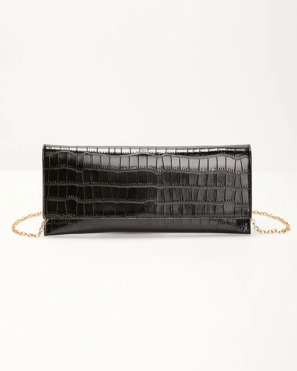 Sweet Talker Leather Embossed Foldover Clutch