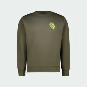 TSHEPO STACKED LIGHTWEIGHT SWEATER, OLIVE