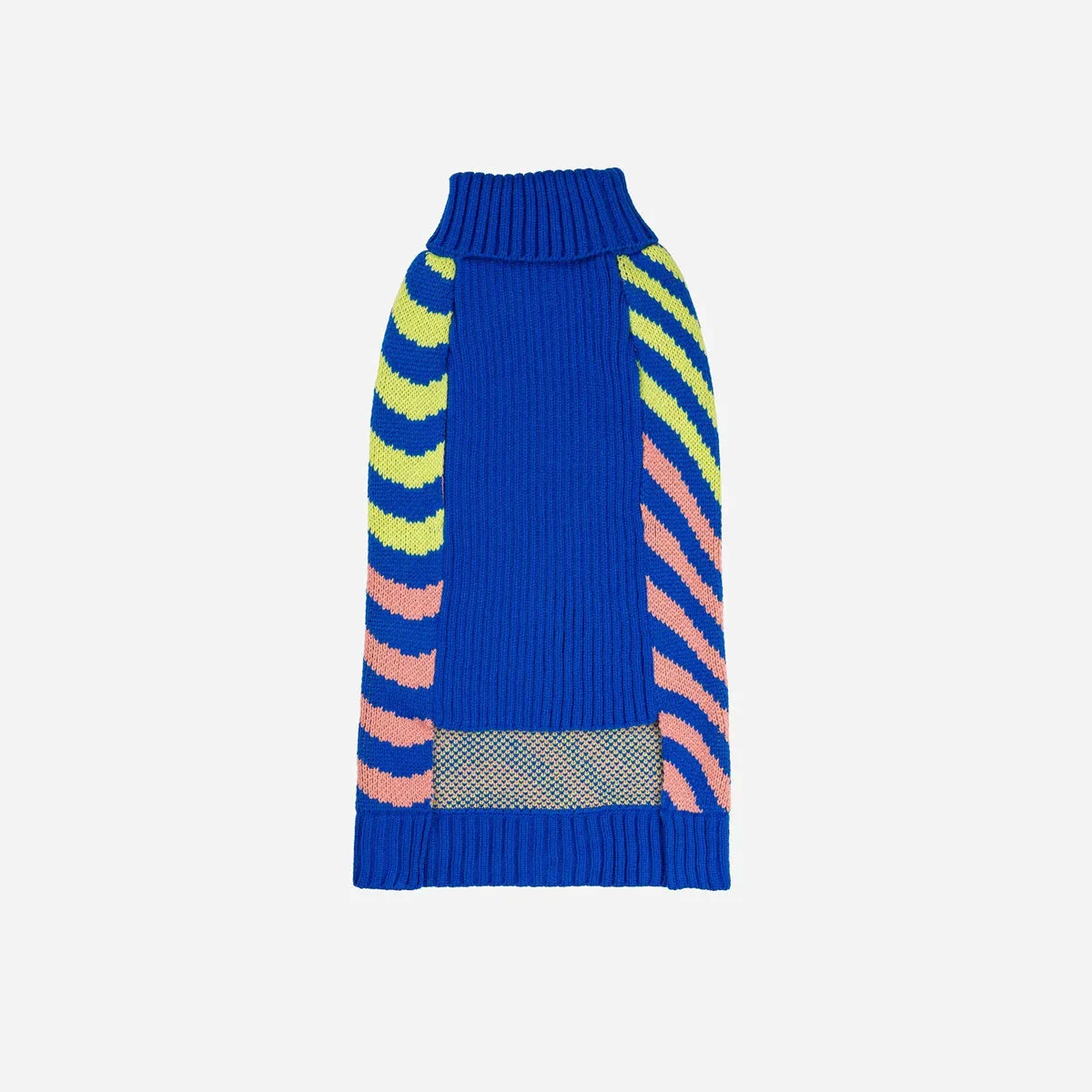 Verloop Sound Wave Dog Sweater Lime Cobalt